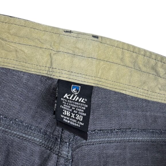 KUHL Vintage Patina Dye Designer Outdoor Black Denim Jeans Pants Mens 36x30 - Picture 6 of 6